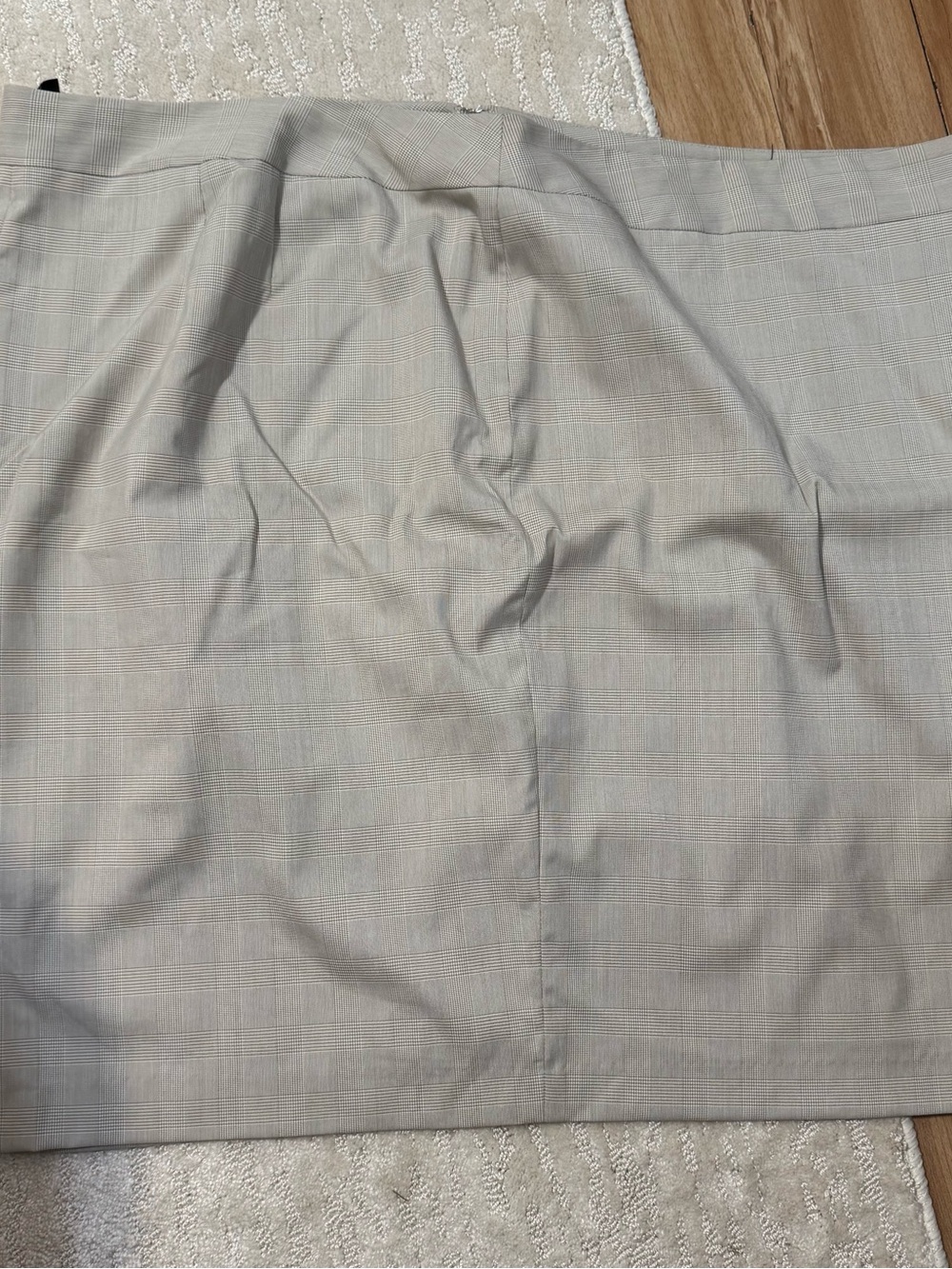 Lane Bryant Light Gray Plaid Pencil Skirt